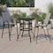 Flash Furniture 3 Piece Glass Bar Patio Table Set with 2 Barstools TLH-073H092H-GR-GG - alternate 1